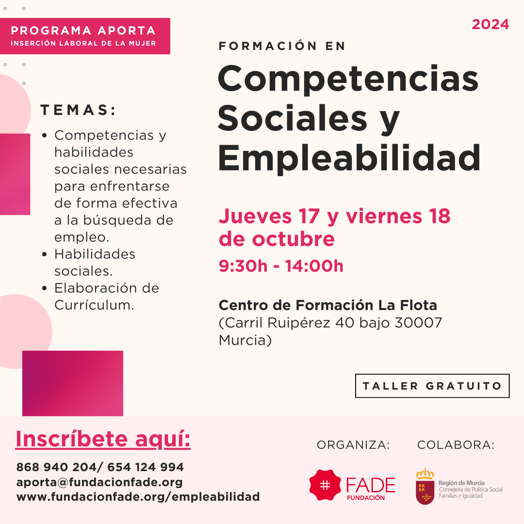 Taller de Competencias Sociales y Empleabilidad